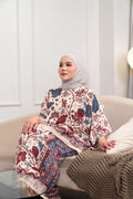 Aliya Kurung Set in Burgundy