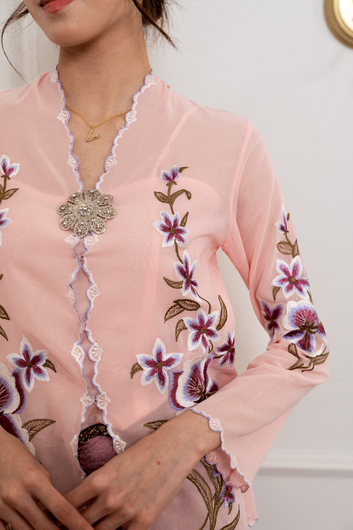 Serena Kebaya Top in Pink